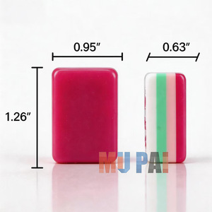 Juego de Mahjong Americano Acrílico de 4 Capas Color Rojo Rosa, Portátil, con Bloques de Color, Listo para el Mercado de EE. UU./UE, Directo de Fábrica - Product Image 5