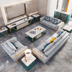 Luce di Lusso Divano In Pelle Divano Moderno Semplicità 123 Combinazioni di Villa Soggiorno Italiano Divano - Product Image 2