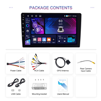 Autoradio Android Podofo 7''/9''/10'' 4+64G 2 Din avec CarPlay/Android Auto sans fil, GPS, WIFI, FM, RDS, AI, DSP, BT, EQ