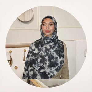 Sharut - Gorros Hijab para Mujeres Musulmanas, de Viscosa con Estampado Digital, Satén Elástico, con Lazos Traseros, Forro Interior de Mezcla de Seda Premium - Product Image 3