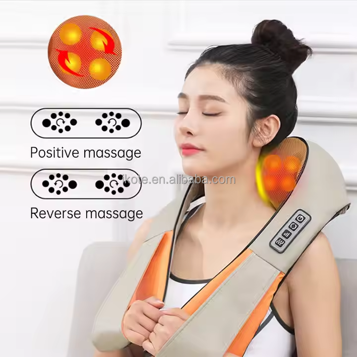 Electric Shiatsu Neck Massager – Kneading & Hot Compress Massage Device for Neck, Shoulder, Waist & Back - View 2
