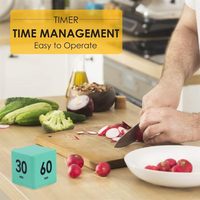 Nouveau Cube préréglé minuterie pratique Portable outil de gestion du temps étude cuisine cuisson renversement Pause compte à rebours Cube minuteries