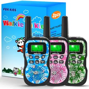 Talkie-walkie pour enfants, Radio 22 canaux 2 voies portée de 3 Miles, talkie-walkie pour garçons et filles avec lampe de poche LCD