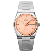 Montre Homme Skmei 9288 Luxe Originale à Quartz Analogique en Acier Inoxydable Doré, Élégante et Tendance pour Affaires