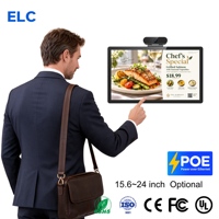 Affichage numérique Android PoE de 15,6 à 24 pouces, tactile capacitif 10 points, 1920*1080, Gigabit Ethernet pour les menus de restaurant