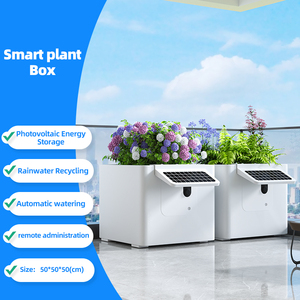 Pots de fleurs carrés au design moderne, écologiques et économes en énergie pour le parc. - Product Image 1