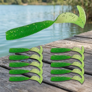 35mm 50mm 70mm Coiled Tail Soft PVC Swimbait 5 Colors Packaged Soft <b>Fishing</b> Lure for Sea Bass River & Lake OEM Acceptable - Product Image 2