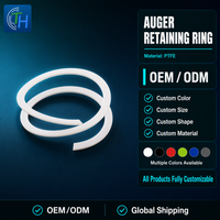 Custom Bore Axial Positioning Low Friction Chemical Resistant PTFE Auger Coiled Snap Ring Spiral Retaining Ring Shaft Seal