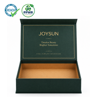 Scatola Magnetica di Lusso Personalizzata in Cartone Rigido Opaco Riciclabile con Foglia d'Oro, Confezione Regalo Ecologica per Set di Gioielli di Lusso