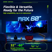 Suporte de Monitor de Alumínio de Alta Qualidade com Revestimento, Capacidade de 2-20KG, para Monitores de 32 a 60 Polegadas, Suporte para Monitor de Jogos RGB Esports