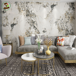 多様なスタイルで柔軟性があり、環境に優しく、防水性とUVコーティングを備えた<span class=keywords><strong>PVC</strong></span>大理石シート代替壁パネルボード（カットサービス付き） - Product Image 1