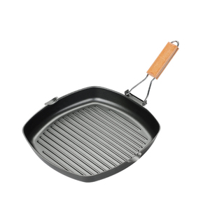 Multipurpose Steak Frying Pan Folding Handles Cast Iron Grill Deep Square Griddle Pan Non Stick Ultralight Cooking Pans Outdoor