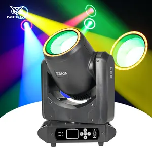 Stage Light 300W DMX Beam 300 Movinghead LED Moving Head Light With Halo LED Ring Strip