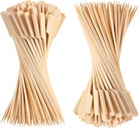 Brochettes en bambou écologiques avec long manche pour barbecue en plein air et camping - Biodégradables, sans danger pour les aliments, finition polie