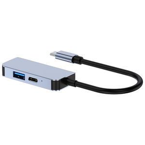 สีเทา3 in 1 USB Type C HUB ถึง4K HD 30Hz Display and USB 3.0 CHARGING USB C HUB Converter สายอะแดปเตอร์สำหรับ <span class=keywords><strong>Mac</strong></span> <span class=keywords><strong>Mini</strong></span> แท่น <span class=keywords><strong>M1</strong></span> - Product Image 3