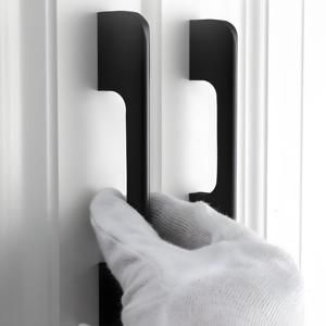 Gagang furnitur hitam Aloi aluminium untuk pegangan pintu pegangan perangkat keras kabinet dapur dan kenop