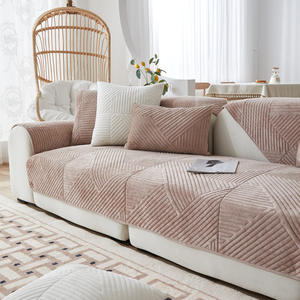 Lüks kadife 3 koltuklu <span class=keywords><strong>Recliner</strong></span> kapak mobilya <span class=keywords><strong>Recliner</strong></span> koltuk için kanepe kılıfı Set kapakları - Product Image 5