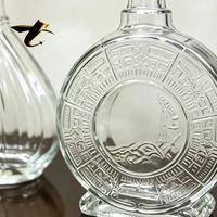 Bestseller 635ml Super Flint Glasflasche für Spirituosen, 850g Schweres Kristallglas-Design für Whiskey & Brandy Verpackung