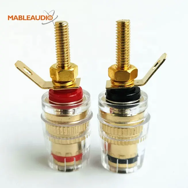 MAJP0415 Gold Plated Audio Speaker 4mm Cable Binding Post long Thread Terminals