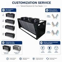 Condensador de Placas y Tubos de Aire Acondicionado Tipo V FNV, Intercambiador de Calor de Cobre para Refrigeración Industrial, Congeladores y Cámaras Frigoríficas