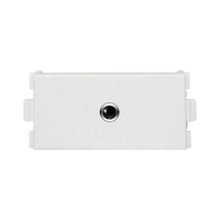 Module de plaque murale intelligente 48x24mm sans vis pour prise casque 3,5 mm et télécommunications, blanc