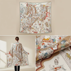 2026 New Collection Designed Renowned Lead Designer Elegant Luxury Reversible Sweat-Wicking Mulberry Silk <strong>Wool</strong> Blend <strong>Shawl</strong> - Product Image 6