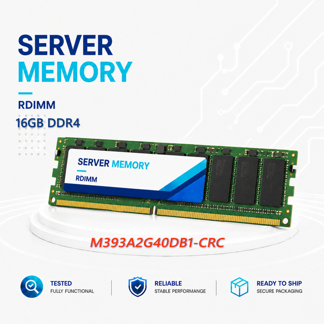 Used fo M393A2G40DB1-CRC 16GB 2RX4 DDR4-2400T ECC Memory Module (1X16GB) Server Ram Stick