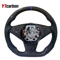 Volant de course en fibre de carbone YTcarbon avec LED pour voiture de course en cuir suédé italien BM-W E60 E61 M5 E63 E64 M6 pour mise à niveau du volant