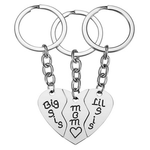 Accessoires DIY en gros : Porte-clés en acier inoxydable, pendentif rond, breloque cœur, différentes formes, logo émaillé, porte-clés personnalisé - Product Image 4