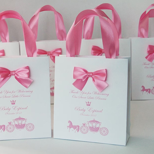 Bolsas de regalo para invitados, logo personalizado impreso, sacchetti di carta thank you, destino, boda - Product Image 5