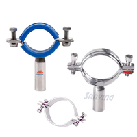 Support de tuyau rond sanitaire en acier inoxydable 201 SS304 SS316, pince de fixation sur mesure pour tuyau en acier inoxydable