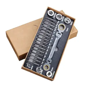 Ratchet wrench set 23pcs ratchet screwdriver spanner set