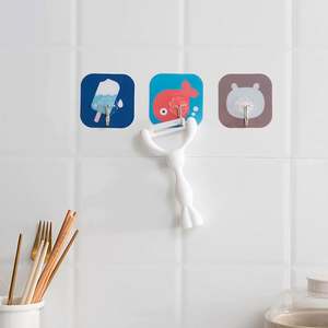 Cartoon <b>Hook</b> For <b>Kitchen</b> Bathroom PVC Self-adhesive Traceless Multi-functional Strong <b>Hooks</b> - Product Image 4