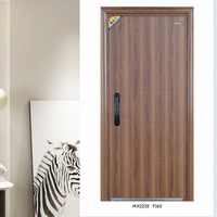 Porte de sécurité en métal minimaliste moderne Mexin, porte d'entrée simple pour villa, anti-effraction, grade A, ensemble de portes doubles pour entrée de maison