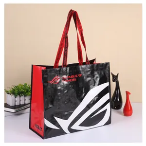 Shopper Bag Luxury Custom Printing Shopping Tote Reusable AZO Free Eco Friendly Packaging Bag Grocery Full Color Print Shopper Bags