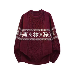 Fair Isle Christmas <b>Pullover</b> Sweater <b>For</b> <b>Men</b> And Women Autumn Winter Retro Nordic Style Knitwear Top Mlxl2xl - Product Image 3