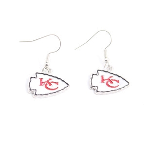 Bán Sỉ Hoa Tai Hạt Charm Kim Loại Tráng Men Cho Đội Bóng Đá Hoa Kỳ Hoa Tai Đội Trưởng Nfl - Product Image 4