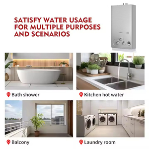 Calentador <span class=keywords><strong>de</strong></span> agua a <span class=keywords><strong>Gas</strong></span> tipo chimenea caliente para baño doméstico LPG, calentador <span class=keywords><strong>de</strong></span> agua a <span class=keywords><strong>Gas</strong></span> instantáneo <span class=keywords><strong>de</strong></span> 28KW montado en la pared - Product Image 2