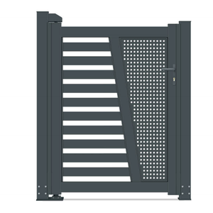 Porte battante en Aluminium enduit de poudre, conception de haute qualité, <span class=keywords><strong>portail</strong></span> principal <span class=keywords><strong>coulissant</strong></span> <span class=keywords><strong>et</strong></span> clôture à lamelles - Product Image 5