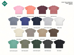 Camiseta de algodón teñida lisa de gran tamaño, manga corta, cuello redondo, color sólido, camiseta de punto transpirable para hombre, ajuste casual. - Product Image 3