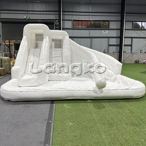 Thương mại trắng zjezdzalnia dmuchan thiết kế mới nhà bị trả lại trượt nước ngoài trời vui vẻ trượt nước <span class=keywords><strong>Inflatable</strong></span> Hot Bán - Product Image 1