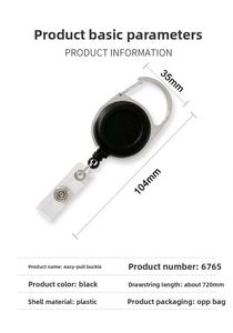 Premium Adjustable <b>Metal</b> Clip with Plastic Matte Finish ID <b>Holder</b> for Secure <b>Card</b> Management - Product Image 2