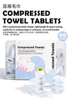 Mini Disposable Compressed Eco-Friendly Cotton Face Towel Tablets Soft Nonwoven Customized Logo Sports Travel Home Hotel
