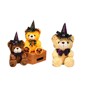 Halloween Witch Hat <strong>Teddy</strong> Bear Plush Toy <strong>Pumpkin</strong> Festival Decor Gift Halloween Bow Tie Stuffed Animal Cute Bear Plush Doll - Product Image 6
