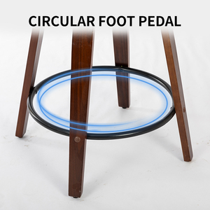 Tabouret de bar <span class=keywords><strong>pivotant</strong></span> de style vintage classique, chaise haute pour îlot de cuisine, tabouret de bar sans accoudoirs, chaise de salle à manger, chaise pour comptoir d'îlot - Product Image 5