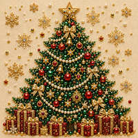 Kit de Peinture DIY Thème Noël en ABS, Décoration Créative Faite à la Main pour la Maison, Ensemble Artistique de Bureau avec Cadre, Fourniture en Gros