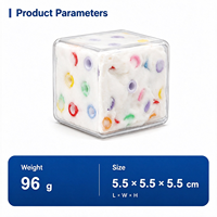 Bloc de construction en forme d'élément de Noël, cube anti-stress fait main, jouet souple fait main, logo personnalisé, emballage personnalisé, OEM, ODM, vente en gros