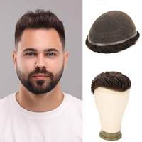 TUL22 Cheveux Indiens Naturels Invisible German Lace Hairline 100% Cheveux Vierge Toupet Perruques Homme Haute Définition Rentable Onde Naturelle