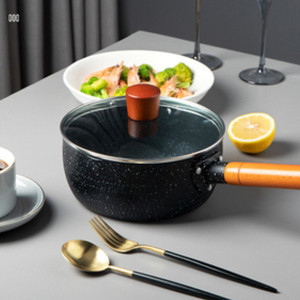 หม้อยูกิฮิระสไตล์ญี่ปุ่นขนาดเล็ก หม้อนมเคลือบกันติด พร้อมฝาปิด สำหรับทำบะหมี่ ซุป ใช้ได้กับเตาแม่เหล็กไฟฟ้าและเตาแก๊ส - Product Image 3