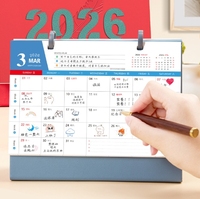 Calendrier annuel créatif 2026, cadeau d'affaires - Calendrier en cuir et papier, gravure artisanale - Calendrier promotionnel d'entreprise, coffret cadeau